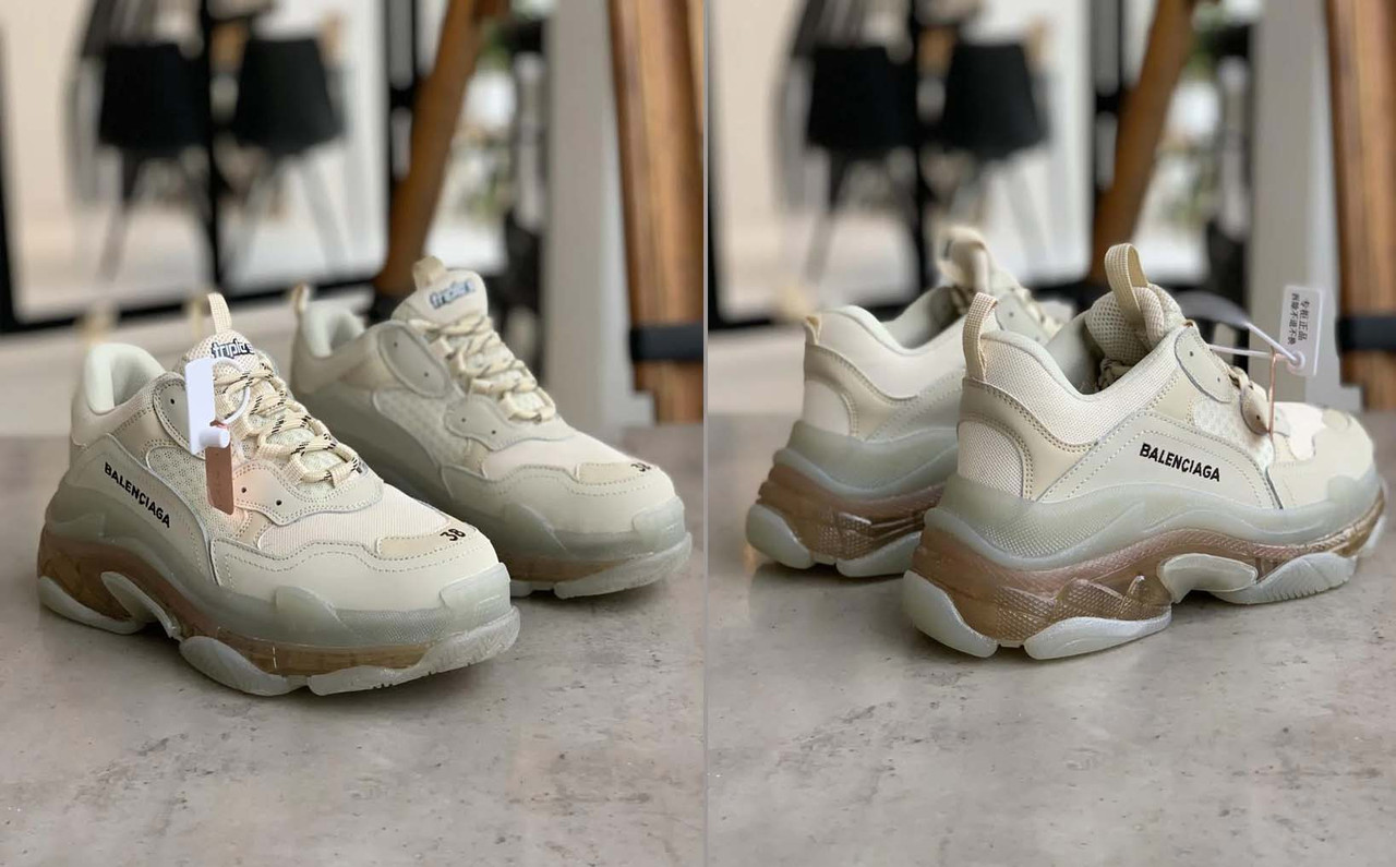 

Женские Кроссовки Balenciaga Triple S Beige Баленсиага Трипл С Бежевые (36,38). Женская обувь, Бежевый