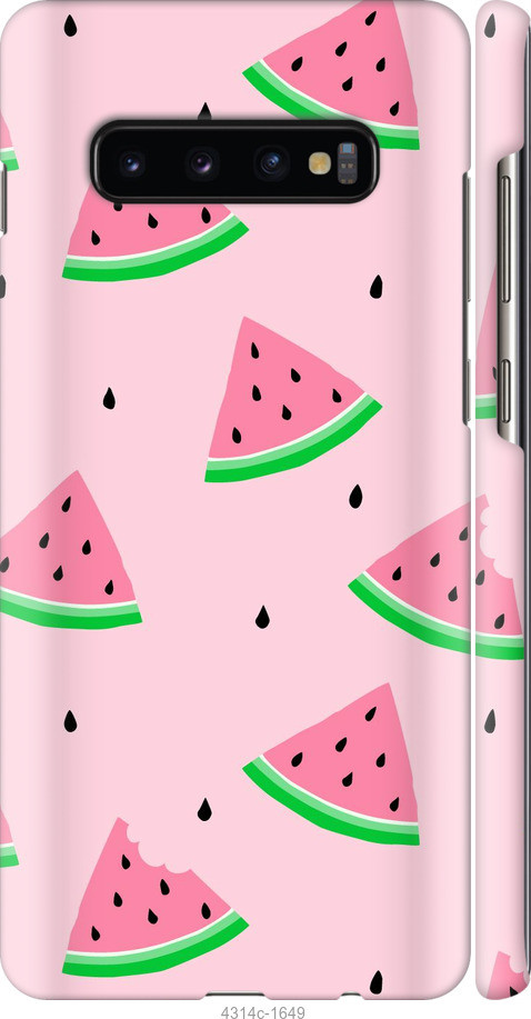 

Чехол на Samsung Galaxy S10 Plus Розовый арбуз "4314c-1649-40275"