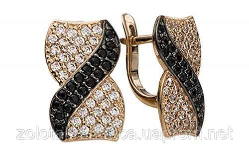 

Серьги золотые с фианитами 3,97 грамм 4/23\12\215