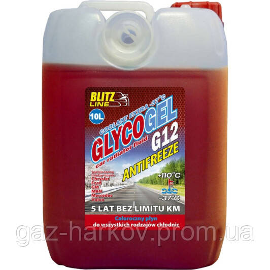 

Готовый антифриз Blitz Line Glycogel G12 красный 10 л