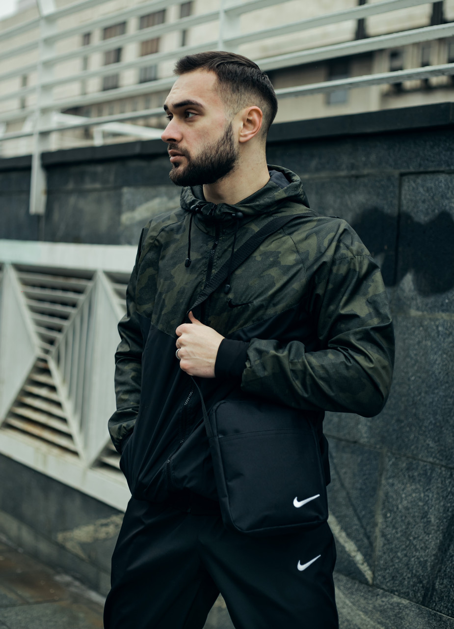 

Ветровка мужская Nike Windrunner Jacket осенняя весенняя Зеленый камуфляж M