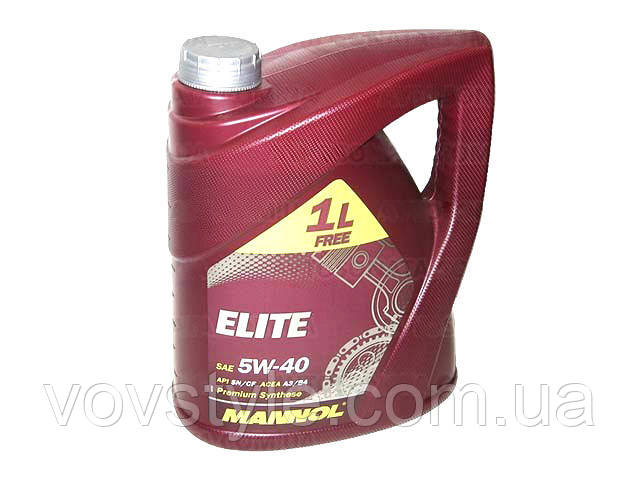 

Масло моторное MANNOL Elite синтетика 5w40 3+1L SN/CF