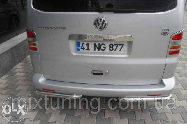 

Защита заднего бампера (Углы d60mm) Volkswagen t5 (Фольксваген T5), нержавейка