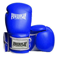 Боксерські рукавиці PowerPlay 3019 Сині 12 унцій