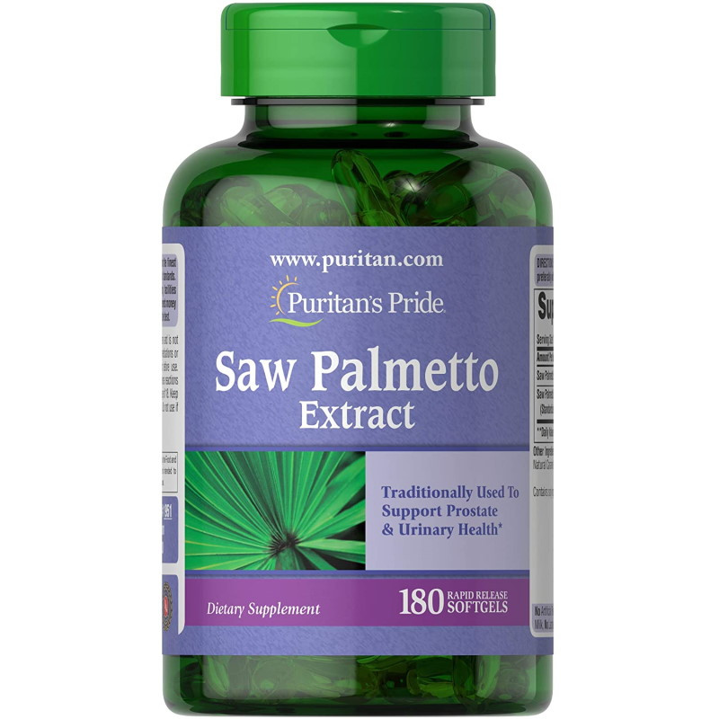 

Стимулятор тестостерона Puritan's Pride Saw Palmetto Extract, 180 капсул