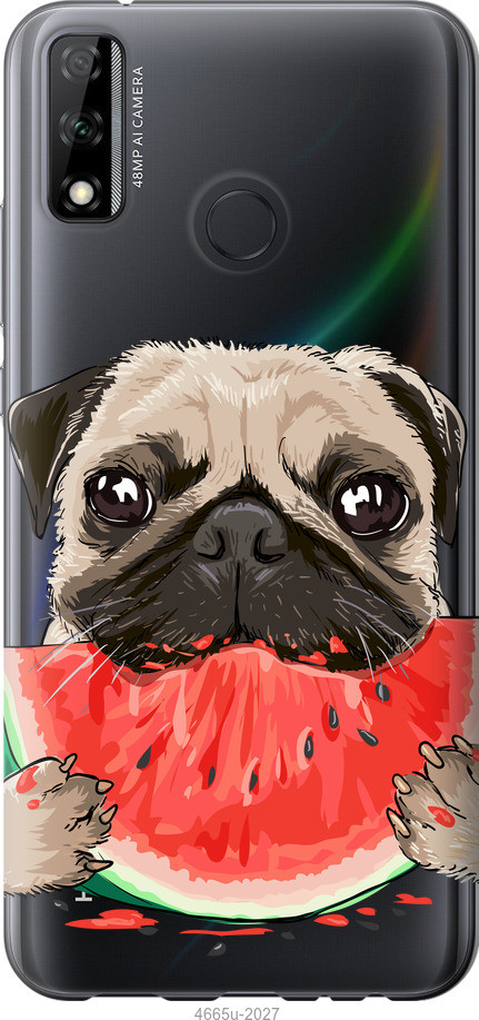 

Чехол на Huawei P Smart 2020 Мопс и арбуз "4665u-2060-40275"