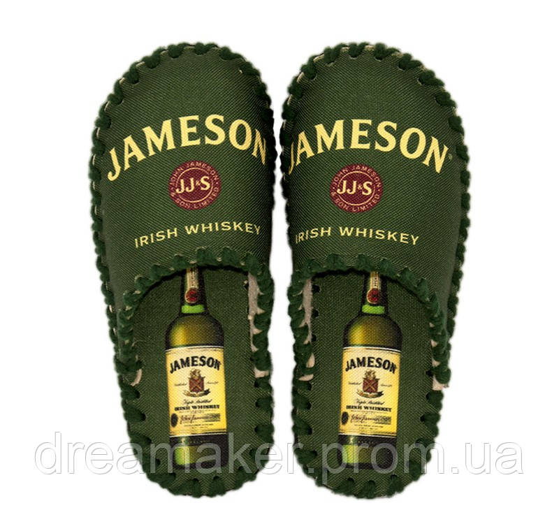 

Мужские фетровые тапочки ручной работы «Jameson» (виски Джемесон), размер 40-45, 26-29 см (VD-033 Б)