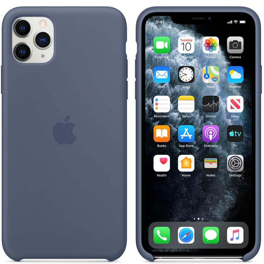 

Чехол Silicone case (AAA) для Apple iPhone 11 Pro (5.8") Голубой / Alaskan blue