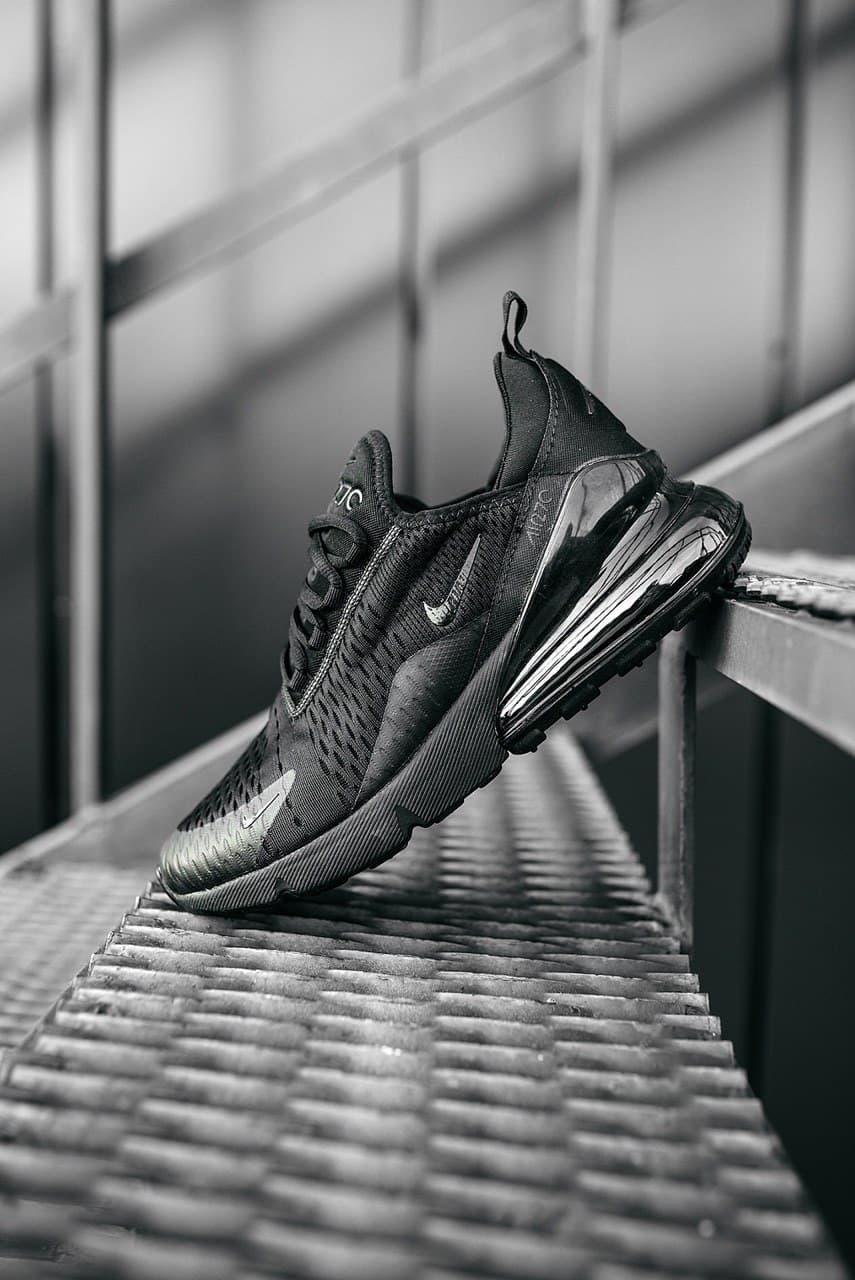 

Женские кроссовки Nike Air Max 270 black / женские кеды на лето / осенние/весенние / сетка / черные 37, Черный