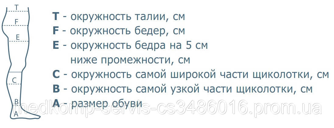 

Панчохи чоловічі, компресія мм.рт.ст. II (23-32); тип миска: закритий 1