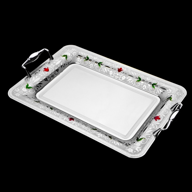 

Поднос прямоугольный 40х28cm SN Пескара NGD149TRAY, Серебристый