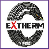 Нагревающий кабель  Extherm ETC - ECO - 20 / 10 м / 1 - 1.5 м² / 200 Вт / универсальный кабельный теплый пол