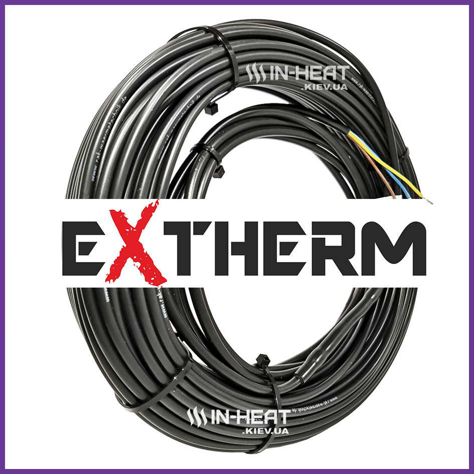 

Нагревательный кабель Extherm ETC- 20 / 40 м / 4 - 6 м² / 800 Вт / теплый пол под плитку и в стяжку