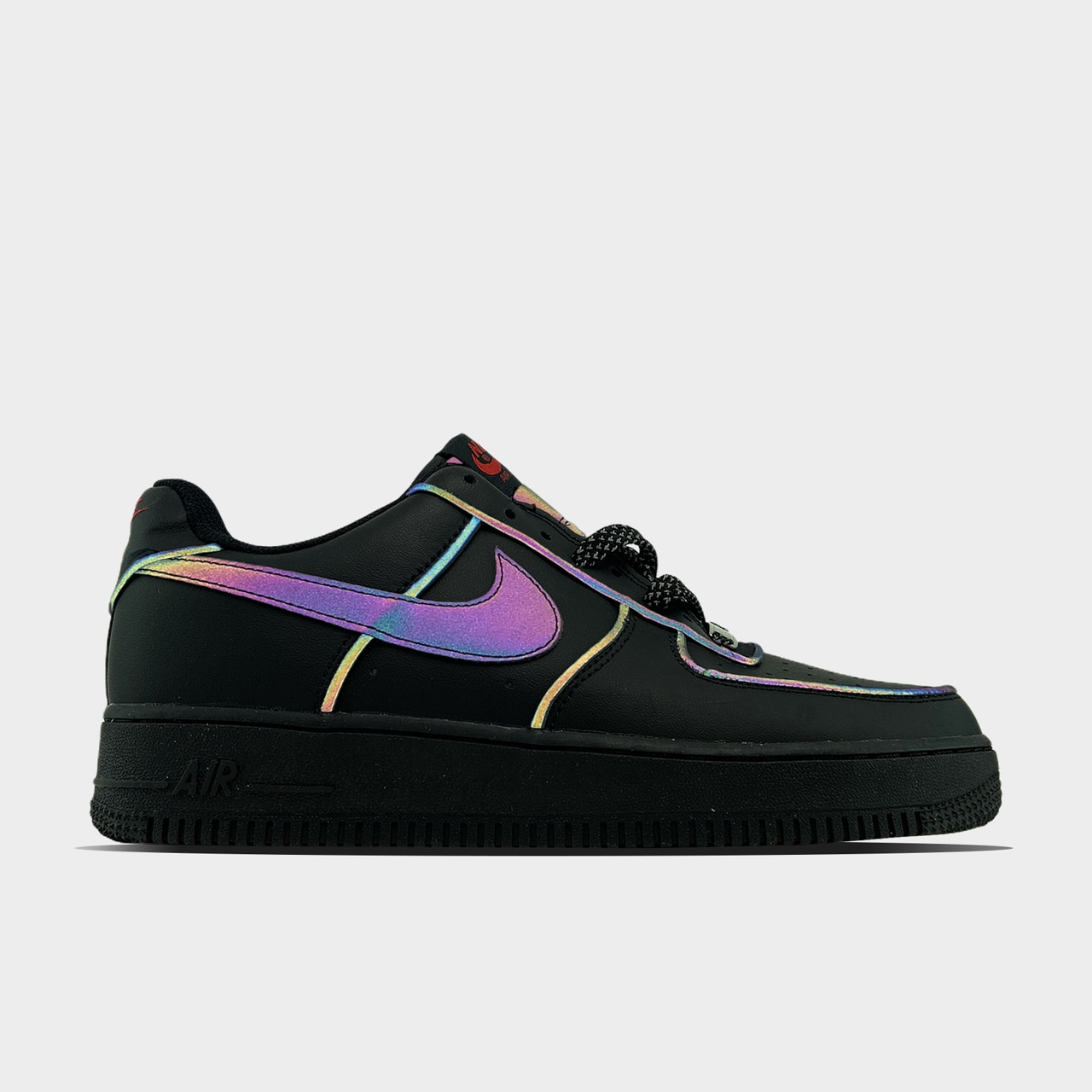 

Nike Air Force Low Black Refkective (Черный), Чёрный