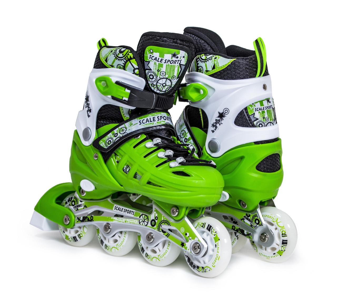 

Ролики Scale Sports Green LF 905 размер 29 - 33 роликовые коньки детские ролики детские для начинающих, Салатовый