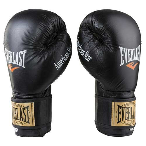 

Боксерские перчатки кожаные черные 8oz Everlast AmericanStar SKL11-281323, Черный