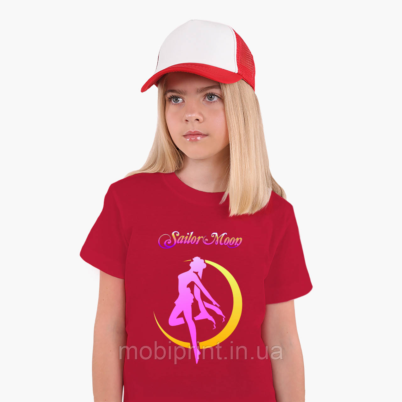 

Детская футболка для девочек Сейлор Мун (Sailor Moon) (25186-2658-RD) Красный 164