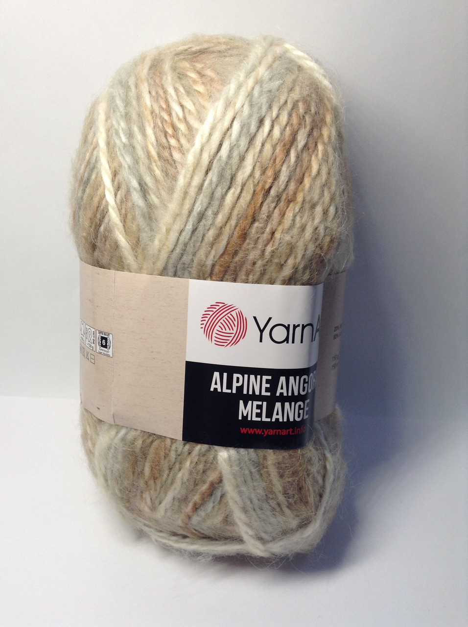 Пряжа Alpine Angora Melange YarnArt (20% вовна, 150 грам - 150 метрів)