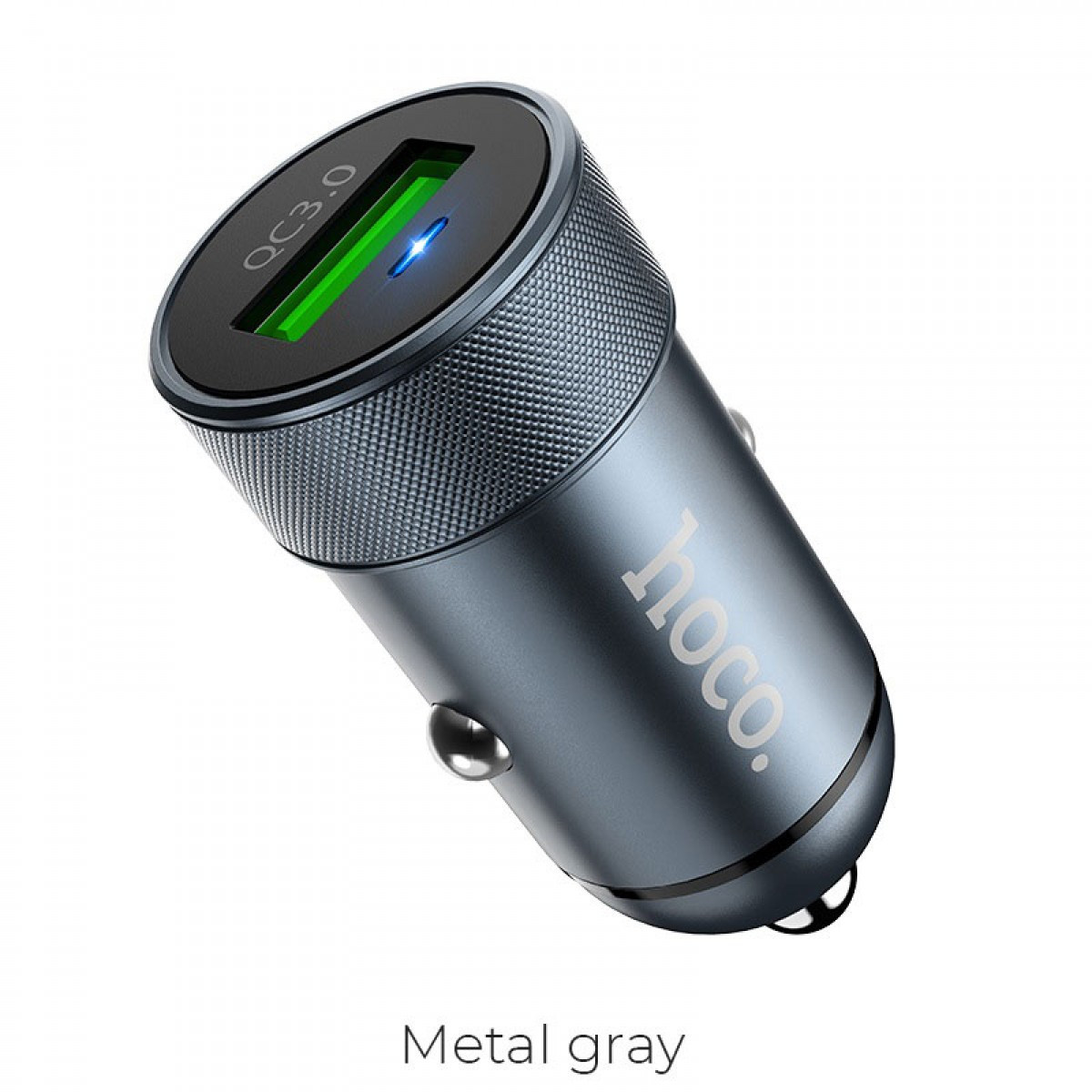 

Автомобильное зарядное устройство Hoco Z32 Speed Up QC3.0 (1USB) metal gray