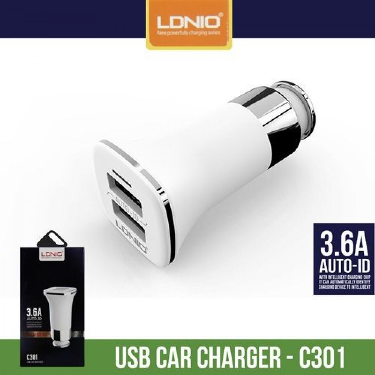 

Автомобильное зарядное устройство Ldnio C301 c Micro USB (2USB, 3.4A)