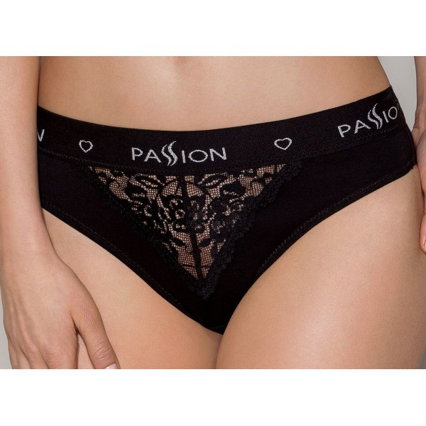 

Трусики с широкой резинкой и кружевом Passion PS001 PANTIES black, size L