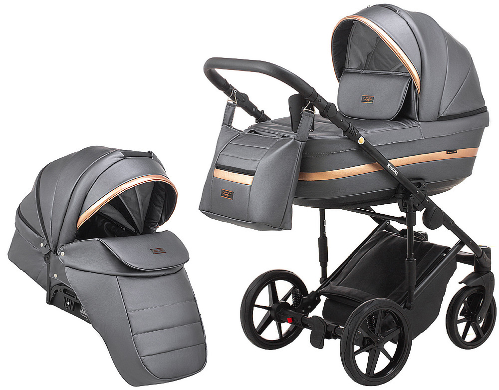 

Коляска 2 в 1 Adamex Rimini ECO кожа 100% RI-254