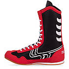 Обувь для Бокса Боксерки замшевые Zelart Boxing BO-2299 размер 44 Red-Black-White, фото 6