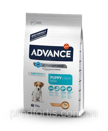 

Advance Dog Mini Puppy для щенков маленьких пород с курицей и рисом (7,5 кг)