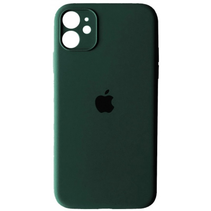 

Чехол накладка xCase для iPhone 12 Silicone Case Full Camera Cyprus green