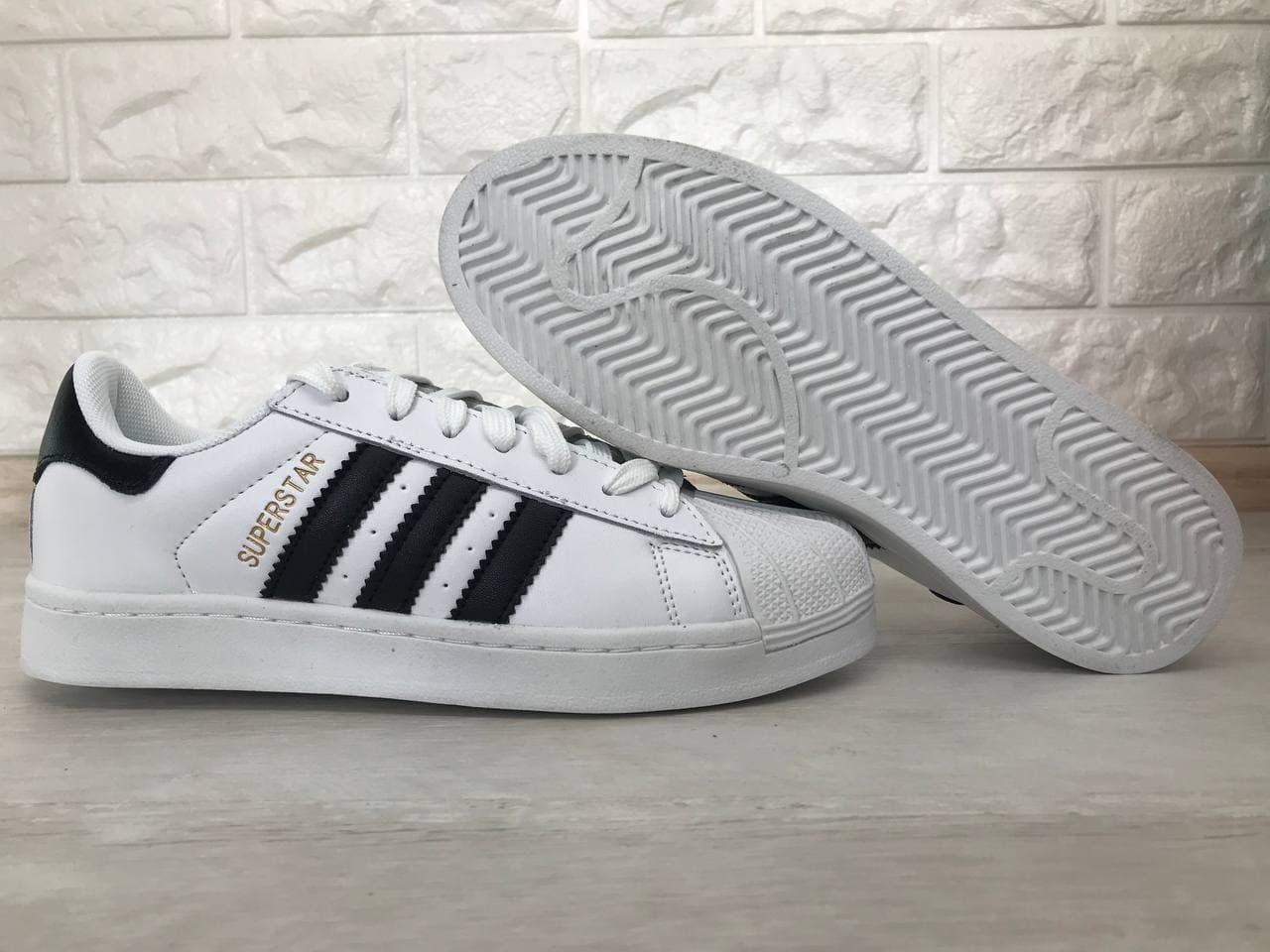 Женские кроссовки Adidas Superstar белые (ID#1355210122), цена: 1100 ₴,  купить на Prom.ua
