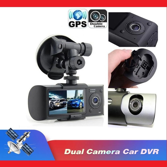 

Car DVR R300 Видеорегистратор с двумя камерами + GPS
