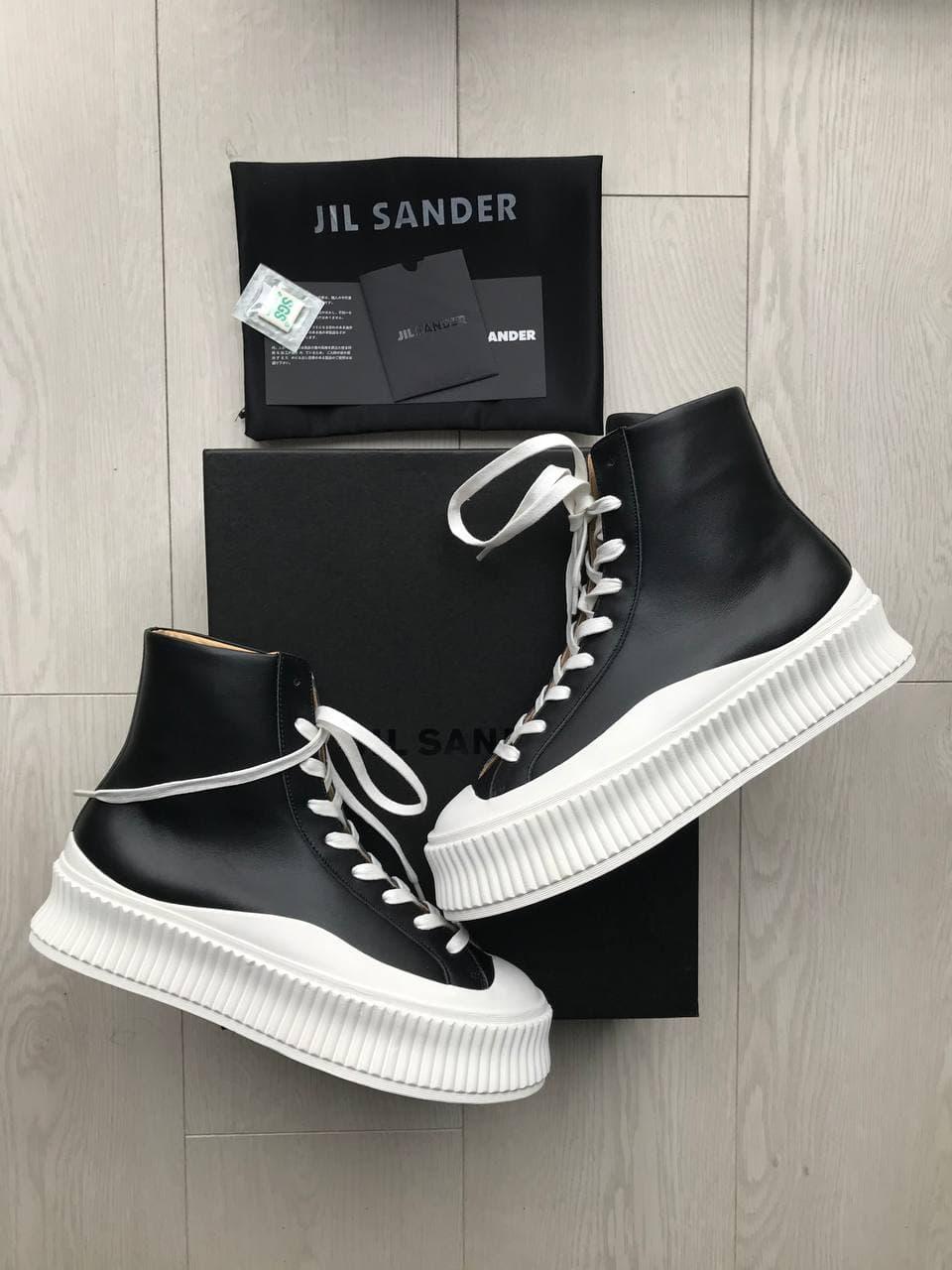 

Кеды в стиле Jil Sander Black Pony High-Top женские 37, Черно-белый