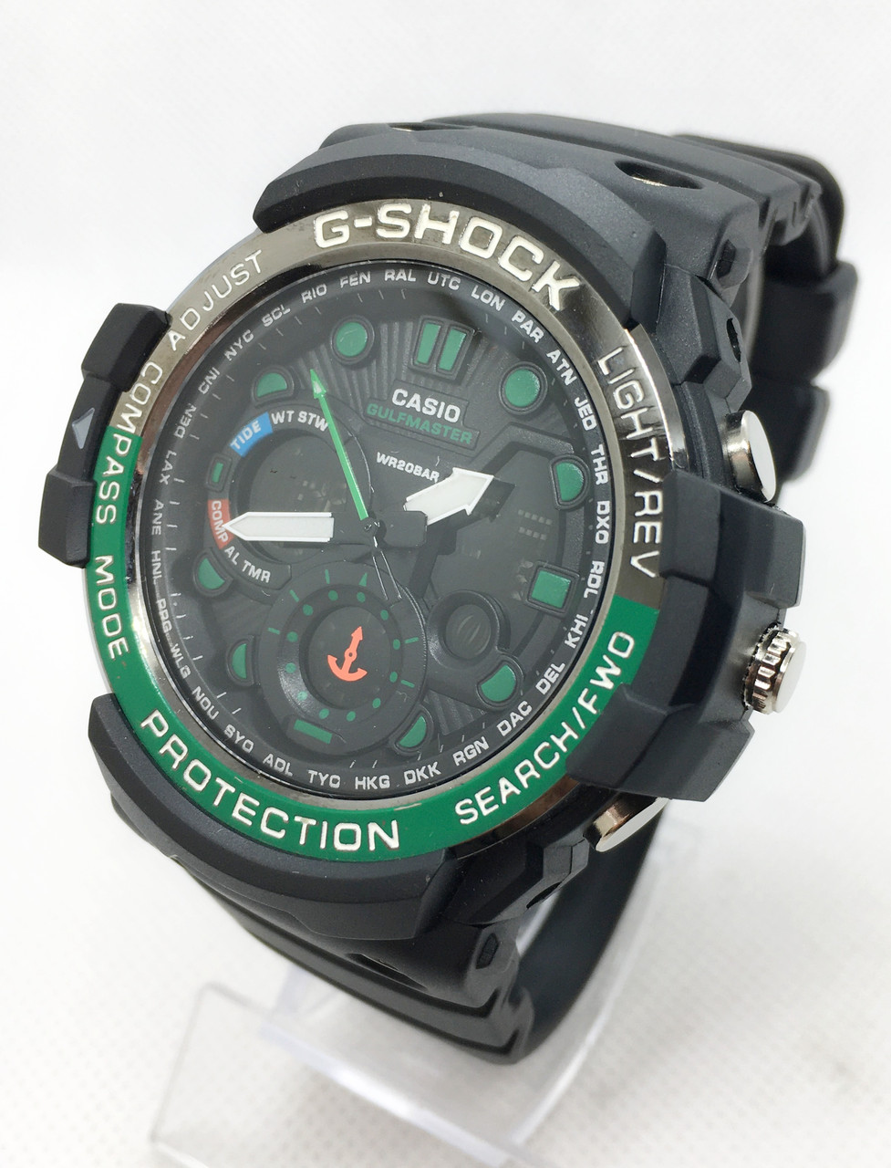 

Часы мужские спортивные водостойкие G-SHOCK Casio (Касио), цвет черный с зеленым ( код: IBW592BG )