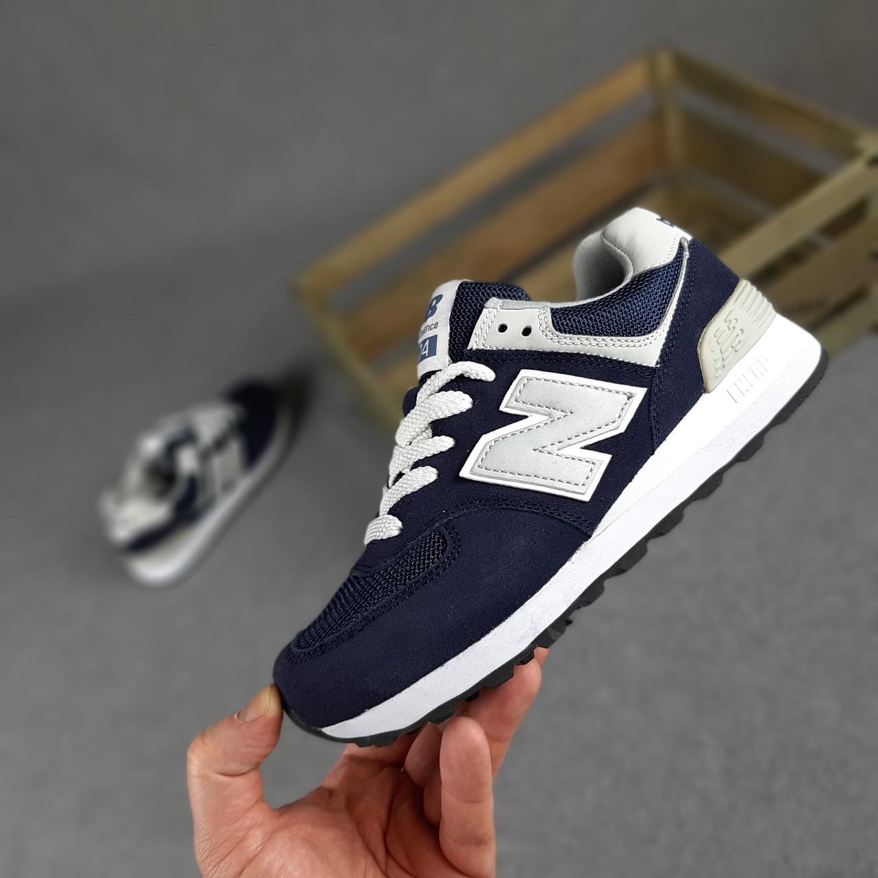 

Кроссовки женские New Balance 574 синие, Нью Баланс 574, натуральная замша, сетка, прошиты. Код OD-20287 39, Синий