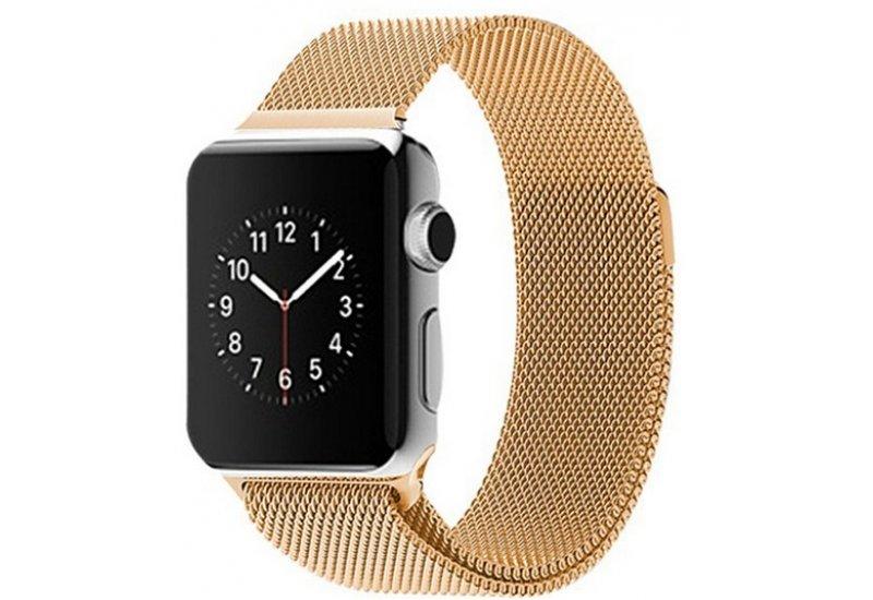 

Ремешок Grand для смарт-часов Apple Watch 38mm Milanese Loop magnetic Gold (AL811_38mm)