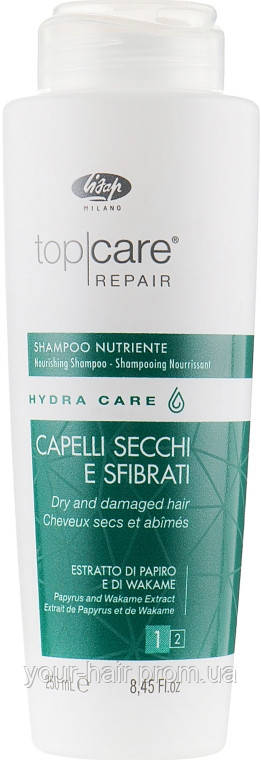 

Інтенсивний живильний шампунь - Lisap Top Care Repair Hydra Сare Nourishing Shampoo,250 ml
