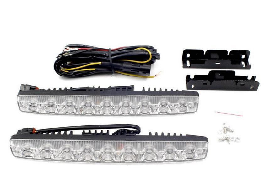 

DRL 254*24*42мм/1W*9SMD+Линза с фокусом Х-09 /метал.корпус 1058