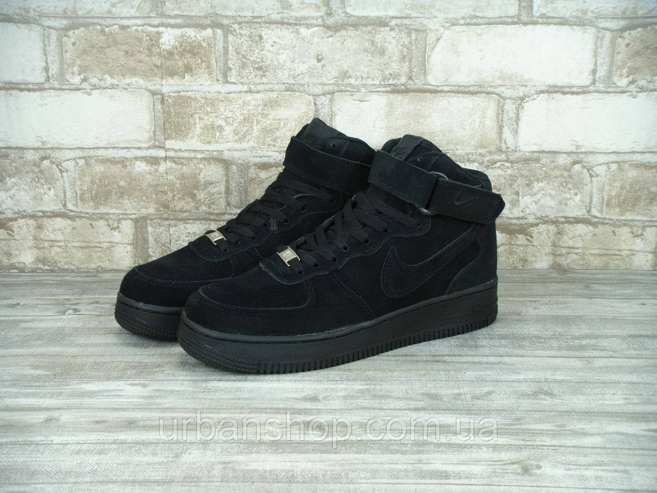 

Кросівки Nike Air Force Black Suede Hi 40-45 рр, Черный