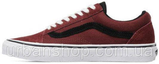 

ЧоловічіКеди Vans Old Skool Bordo Black Low White, Бордовый