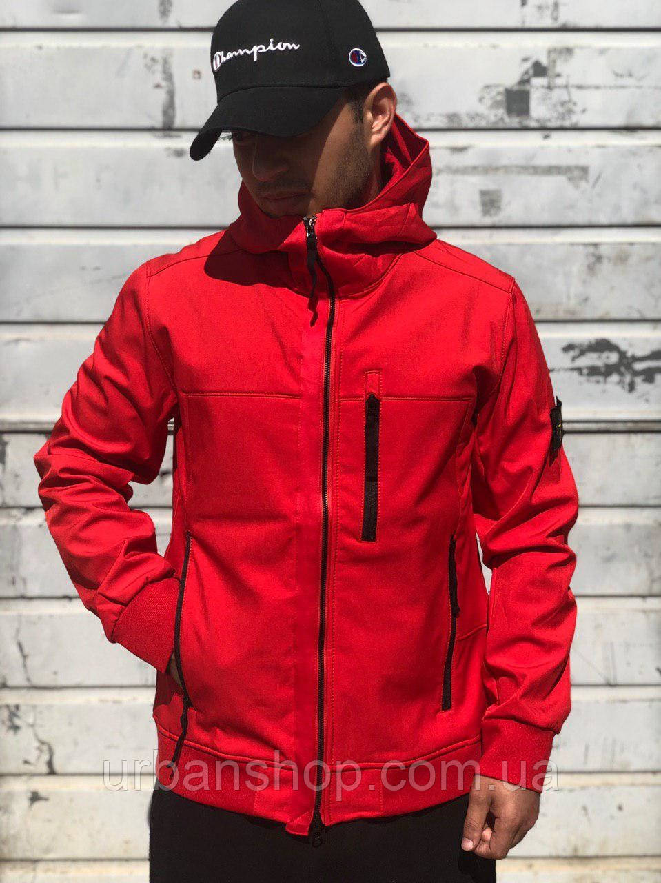 

Вітровка/парка Stone Island red (Soft Shell)