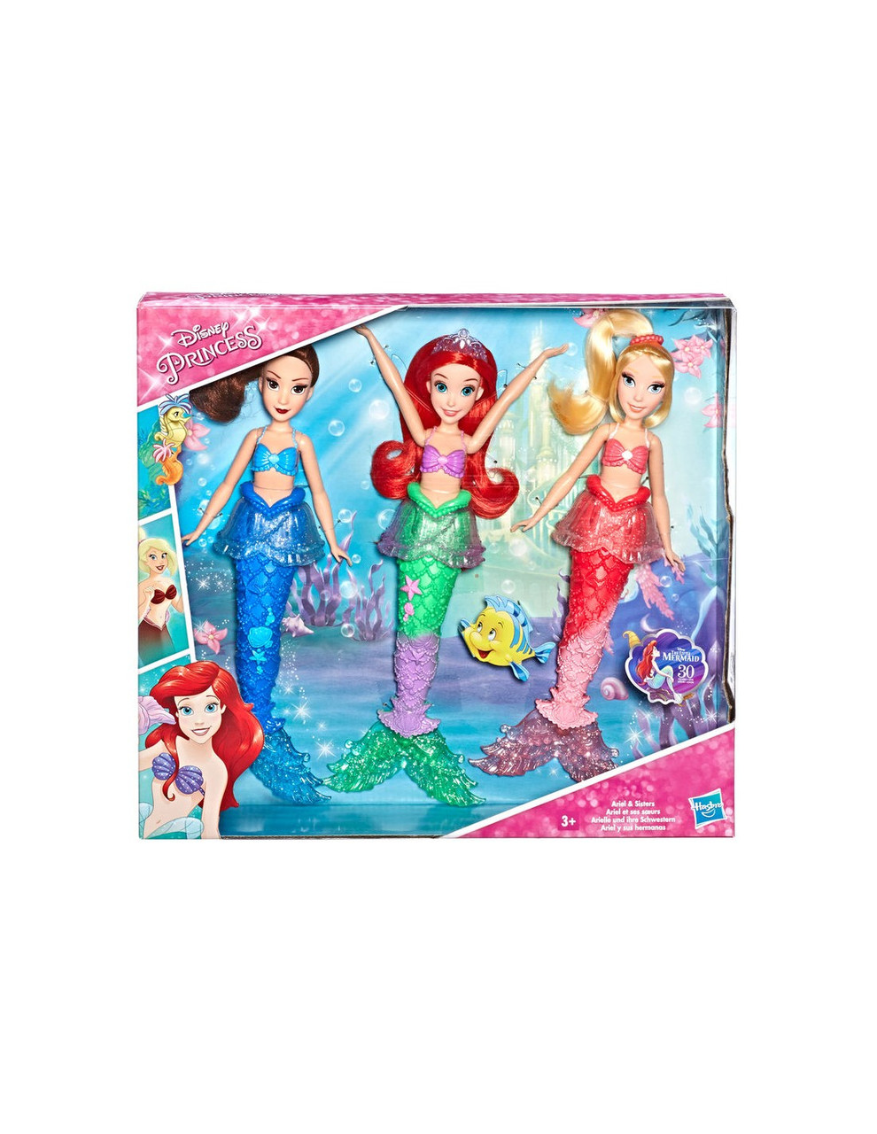 

Pack 3 munecas Ariel y Hermanas La Sirenita Disney 32cm