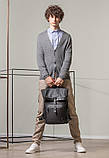 Стильный городской рюкзак мешок Bange Роллтоп чёрный  Код 15-0077, фото 9