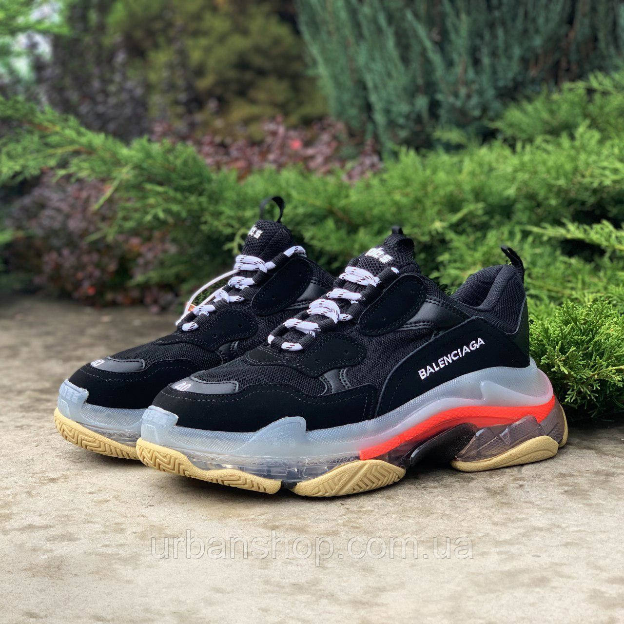 

ВЗУТТЯ BALENCIAGA TRIPLE S CLEAR SOLE BLACK RED 4716