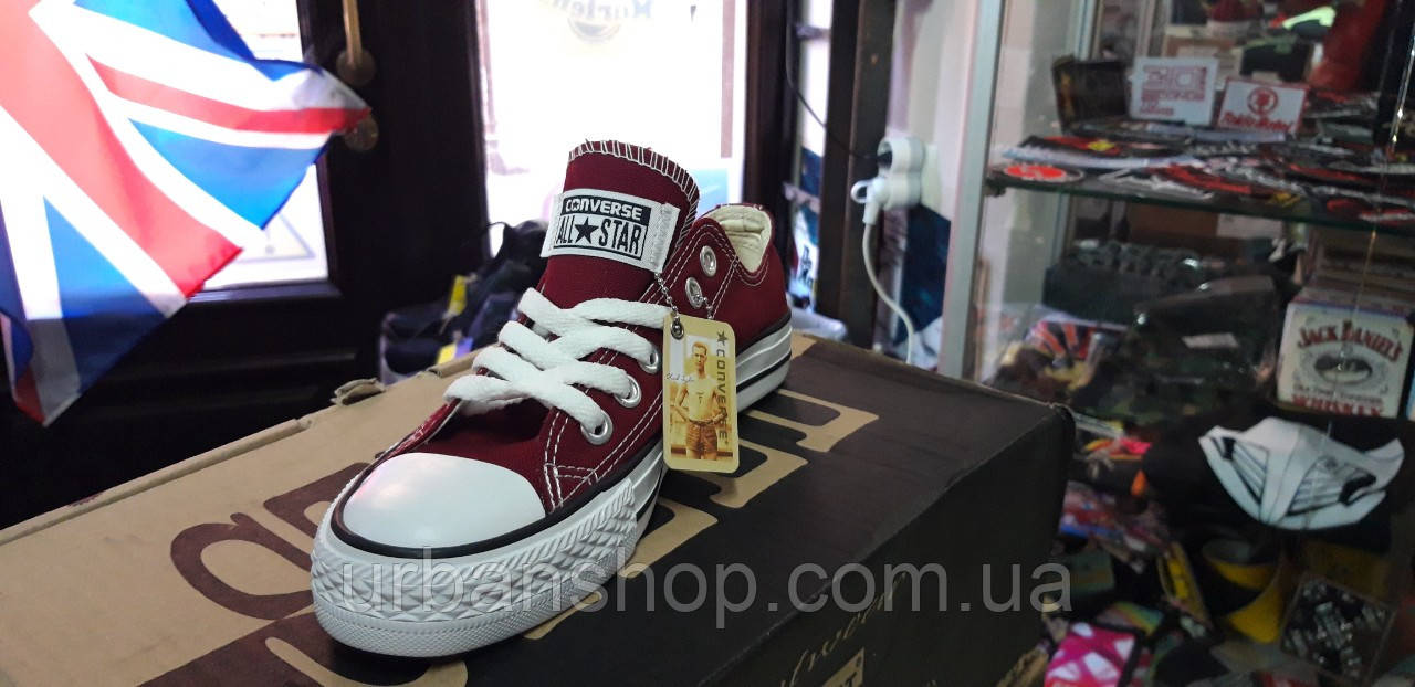 

Кеди Converse ALL STAR Burgundy Low OX MAROON M9691C бордові., Бордовий