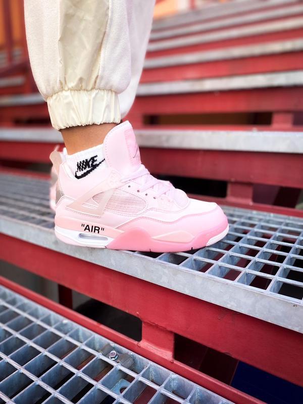 

Кроссовки женские Nike Air Jordan 4 Pure Pink Розовые. Люкс качество ААА+