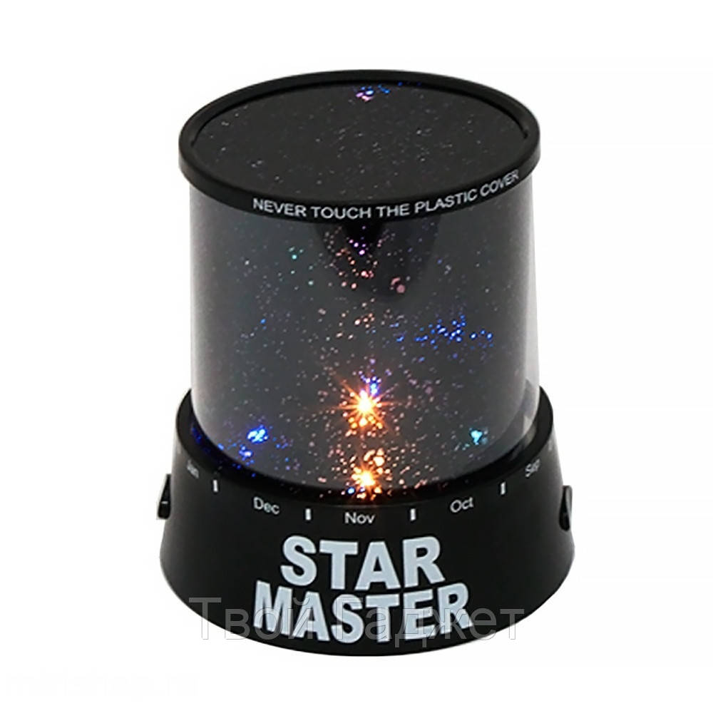 

Ночник проектор звездного неба Star Master H28305 с адаптером Black Ночник в Украине