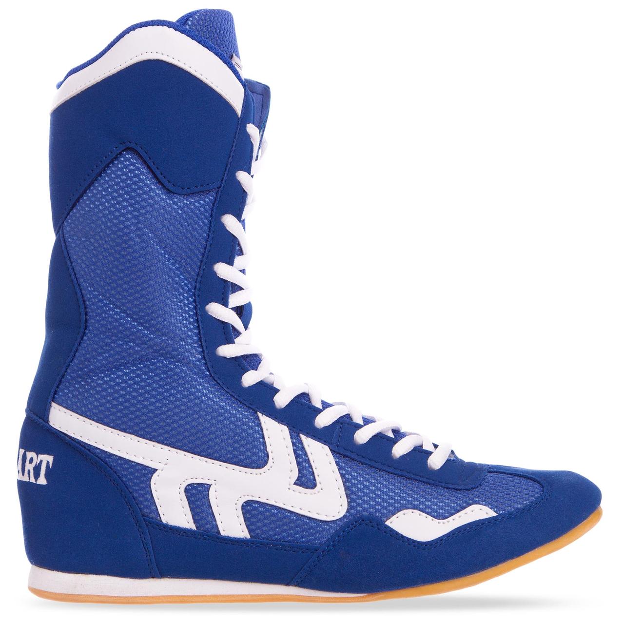 Взуття для Боксу Боксерки замшеві Zelart OB-3206 розмір 39 Blue-White