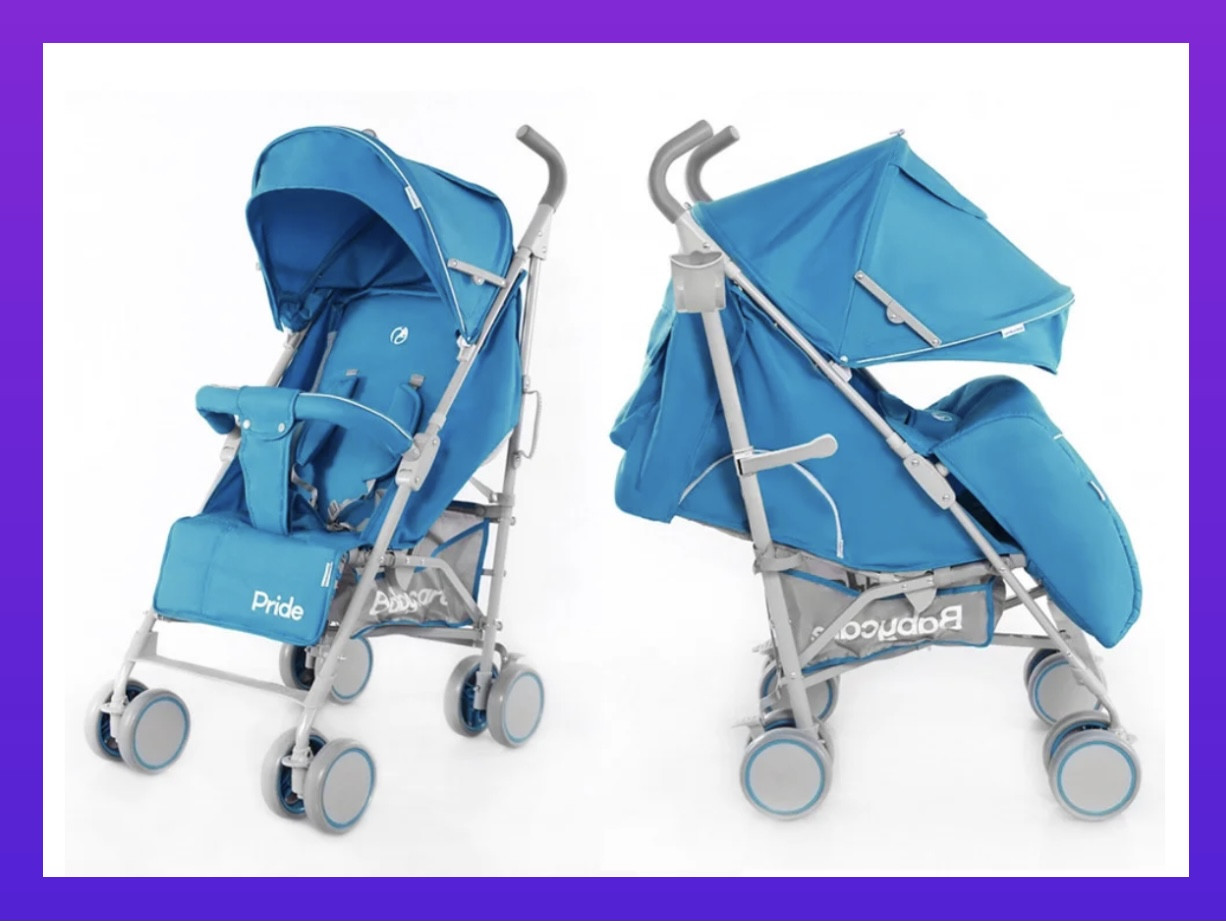 

Детская прогулочная коляска трость BABYCARE Pride BC-1412 BLUE Голубая, Голубой