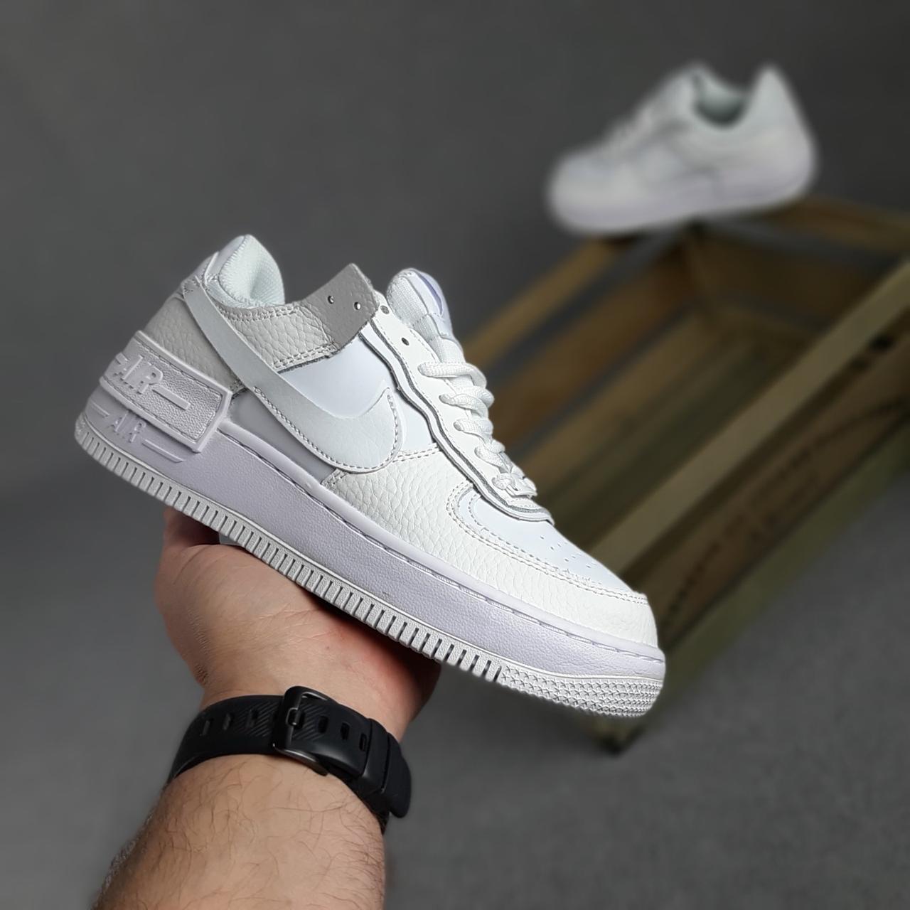 

Кроссовки женские Nike Air Force белые, Найк Аир Форс, натуральная кожа, прошиты. Код OD-20293, Белый