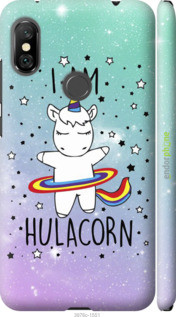 

Чехол на Xiaomi Redmi Note 6 Pro I'm hulacorn "3976c-1551-2448", Голубой